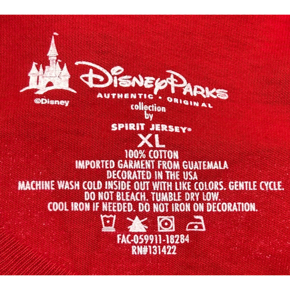 Disney Parks Spirt Jersey Mens XL Red Mickey Mouse Rainbow Pride Cast Member NWT - Picture 9 of 11